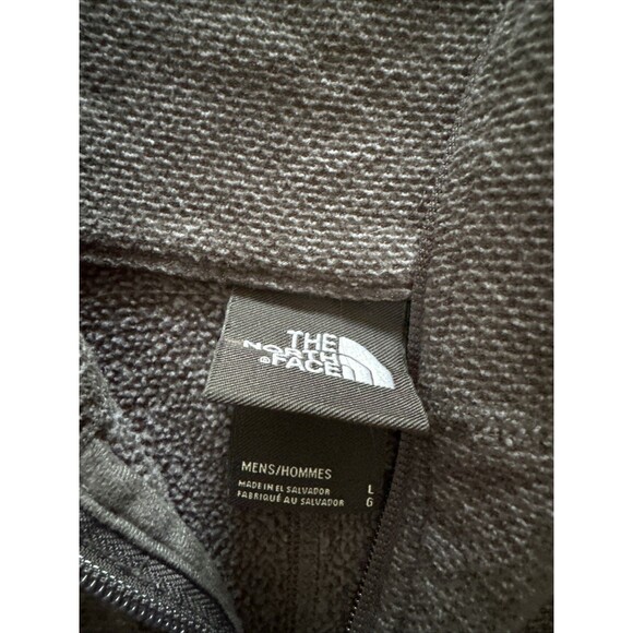 The North Face 1/4 Zip Sweater Mens Large Gray - Picture 3 of 7
